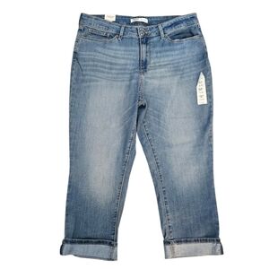 Levi Strauss Signature Mid Rise Capri Size 14/W32 Stretch Everday Casual New Tag